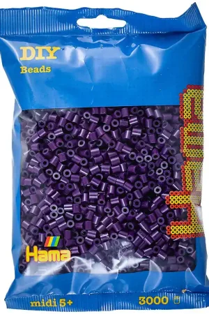 Weekendaanbieding Hama Midi Kralen - 3000 st. - 108 Aubergine