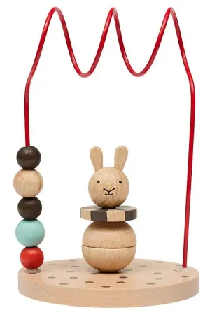 OYOY Telraam - Circus Rabbit - Hout - Nature/Cherry Red Nieuw