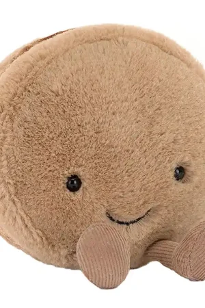 Jellycat Knuffel - 12x10 cm - Amuseables Mona Macaron - Chocolat Merkproduct