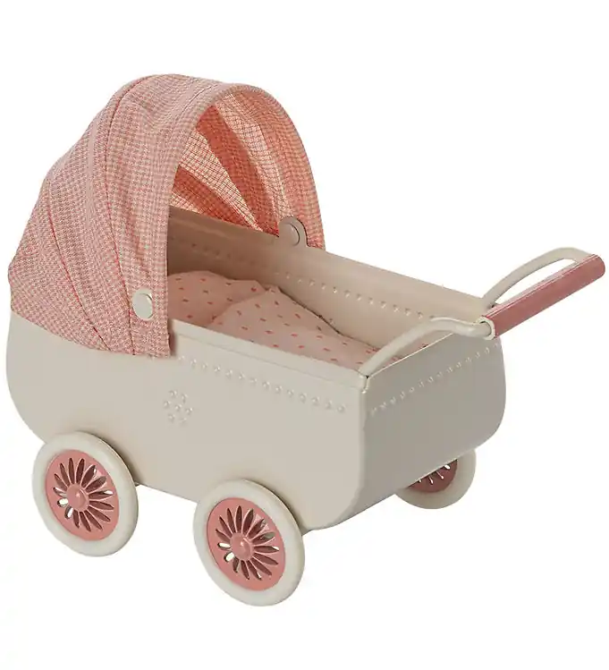 Tijdelijk Beschikbaar Maileg Miniatuur Poppenwagen - Muis - Koraal