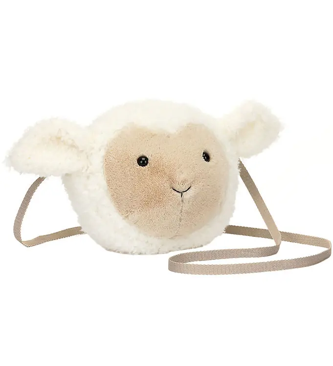 Jellycat Schoudertas - 19x19 cm - Klein Lammetje Goedkoop