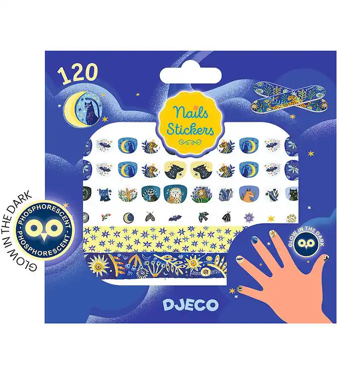 Merkproduct Djeco Nagels Stickers - 120 stk - Maanlichtreflecties
