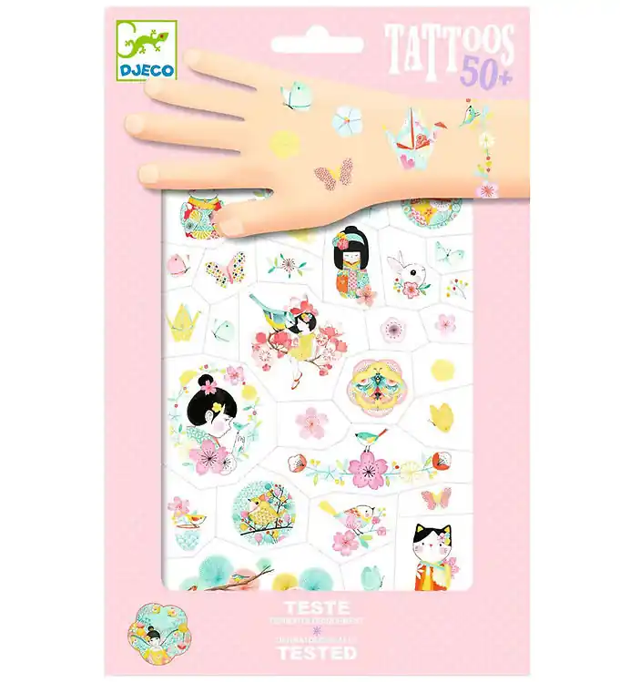 Djeco Tattoos - Sakura - 50+ Tattoos Finale Uitverkoop