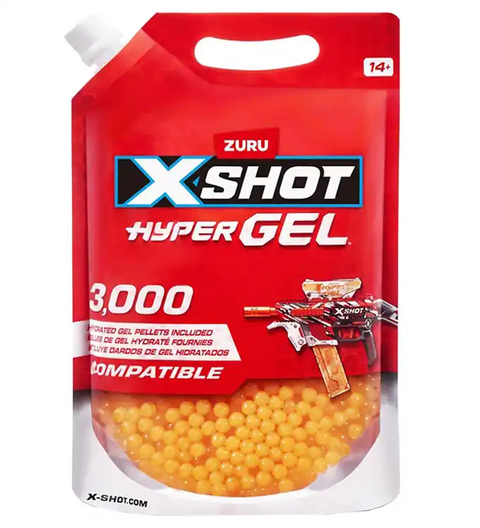 X-Shot Gelballen - Hyper Gel - 3000 stk - Refill Verpakking Tijdelijk Beschikbaar