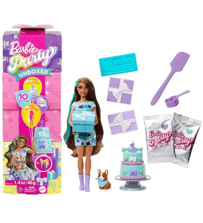 Op = Op Barbie Pop - Party Uitgepakte Brunette Doll