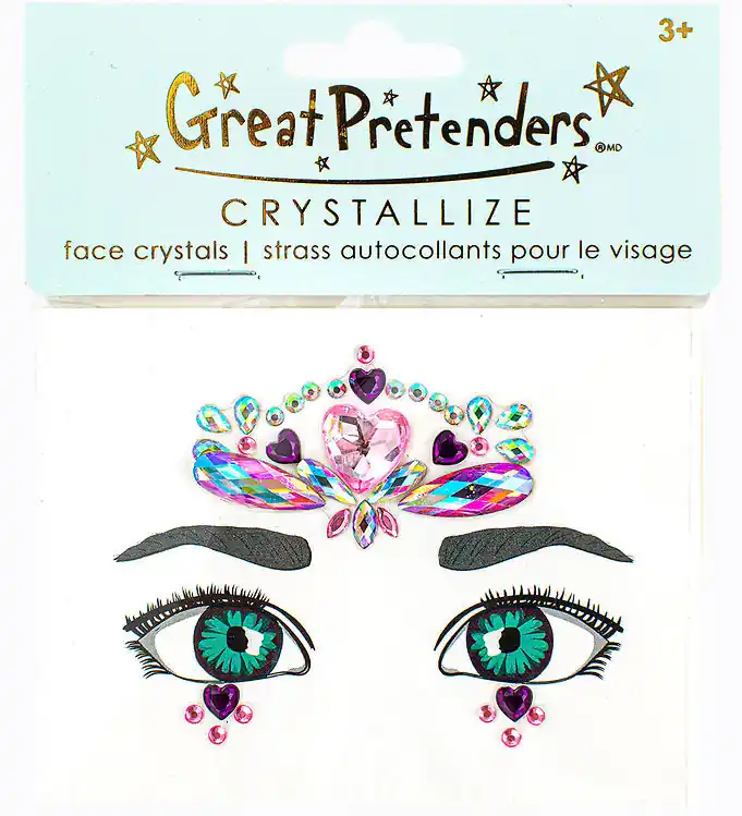 Great Pretenders Gezichtssieraden - Crystal Hearts Korting