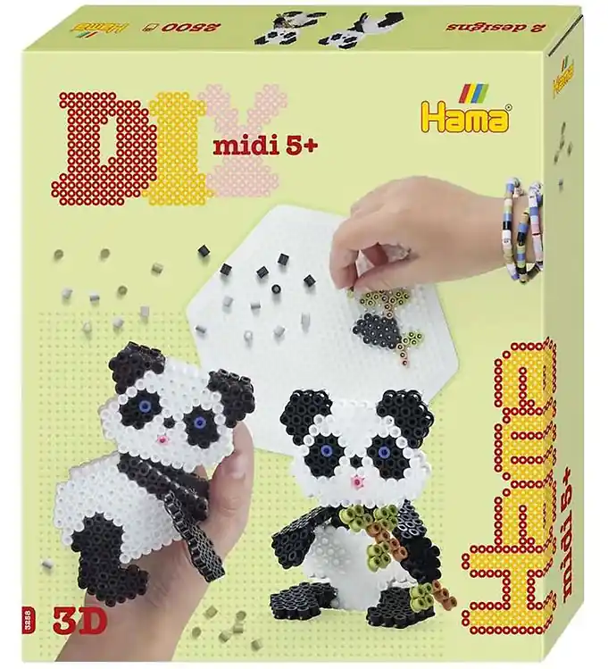 Lage Kosten Hama Midi Kralenset - 3D - 2500 stk - Panda