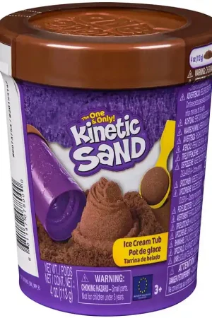Dagaanbieding Kinetic Sand Strandset - 113 gram - Ice Cream Tube - Bruin