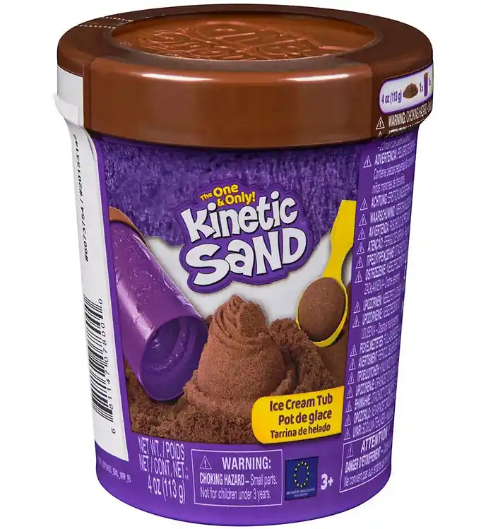 Dagaanbieding Kinetic Sand Strandset - 113 gram - Ice Cream Tube - Bruin