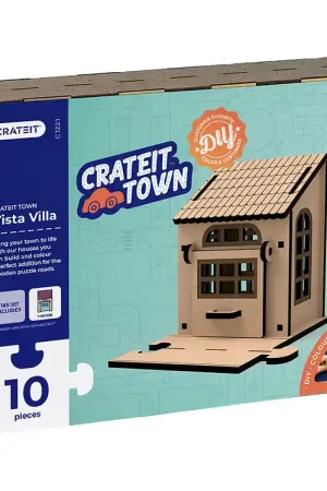 Flitsaanbieding Crateit Creatieve Speelset - Crateit Stad - Hout - Vista Villa -