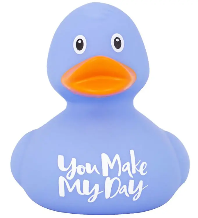 Betaalbaar Rubber Eend - Jij maakt My dag - Blauw