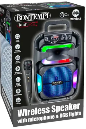 Bontempi Luidspreker m. Microfoon/Licht - 38 cm - Draadloos Uitverkoop