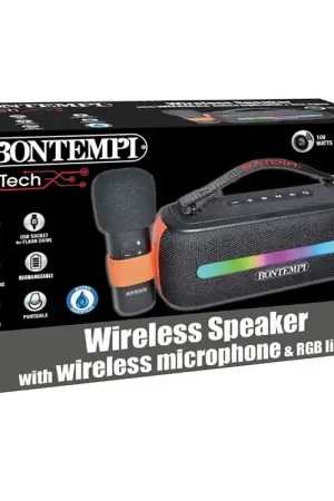 Lage Kosten Bontempi Luidspreker m. Microfoon/Licht - 31 cm - Draadloos