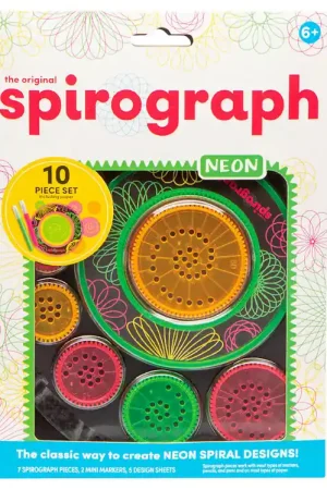 Spirograph Tekenset - 10 Onderdelen - Waarde - Neon Betrouwbaar