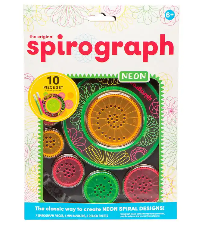Spirograph Tekenset - 10 Onderdelen - Waarde - Neon Betrouwbaar