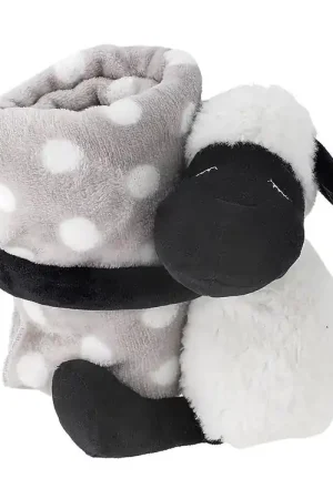Bloomingville Knuffel m. Deken - 25 cm - Dolly - Wit Direct Beschikbaar