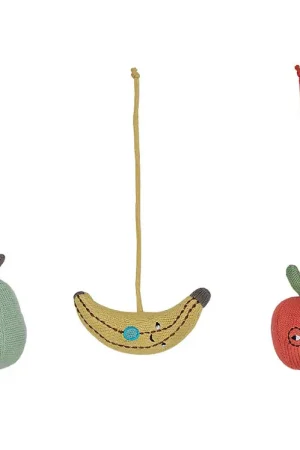 OYOY Hangspeeltje - 3 stk - Fruit - Yellow/Rood/Green Lage Kosten