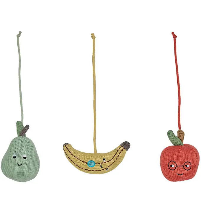 OYOY Hangspeeltje - 3 stk - Fruit - Yellow/Rood/Green Lage Kosten