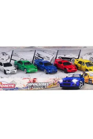 Majorette Auto's - 5-pack - Japanse serie Meest Verkocht