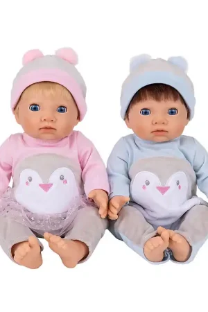 Tiny Treasures Poppen - Tweeling - Baby Penguin Set Koopje