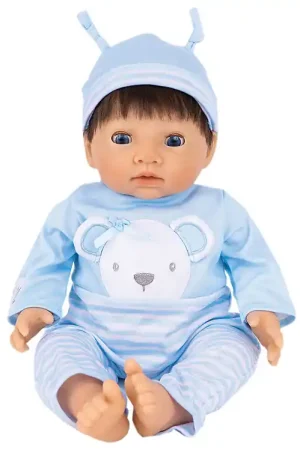 Goedkoop Tiny Treasures Pop m. Bruin Haar - Blue Bear Pop