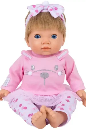 Direct Verzonden Tiny Treasures Pop m. Blond haar - Roze Bunny Baby
