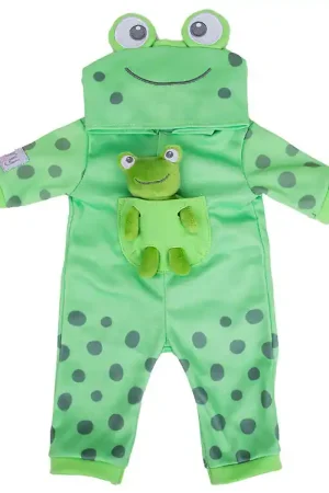 Tiny Treasures Poppenkleding - Froggy Alles-in-One Flitsaanbieding