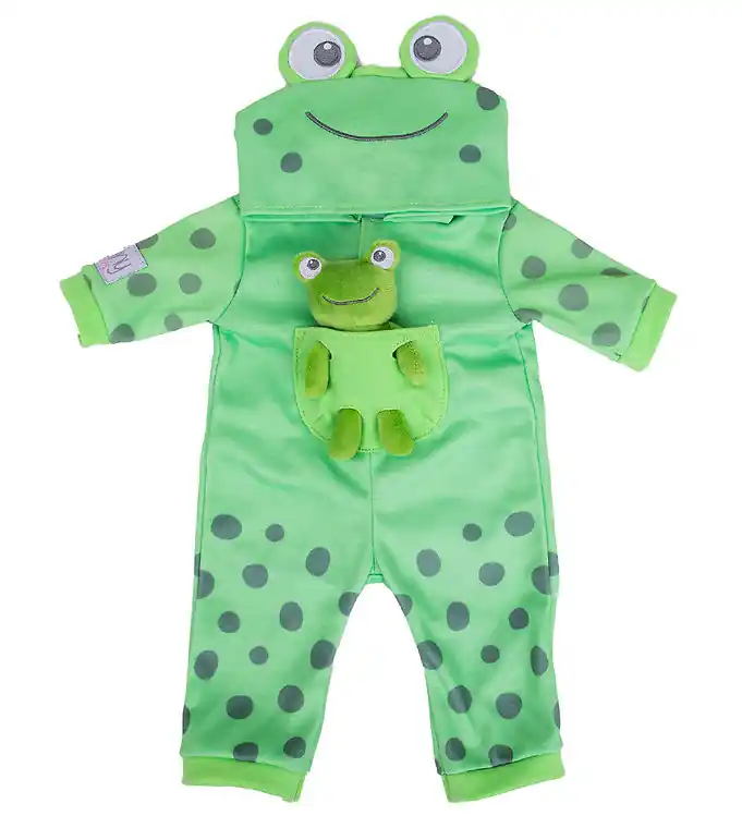 Tiny Treasures Poppenkleding - Froggy Alles-in-One Flitsaanbieding