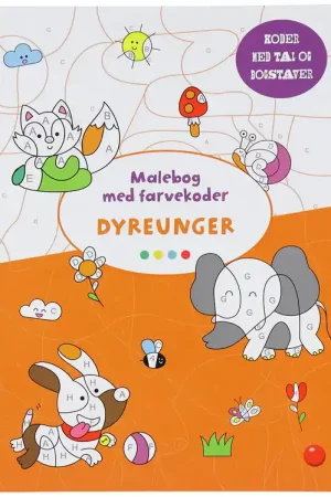 Actieprijs Forlaget Bolden Kleurboek m. Kleurcodes - Dierenjongen