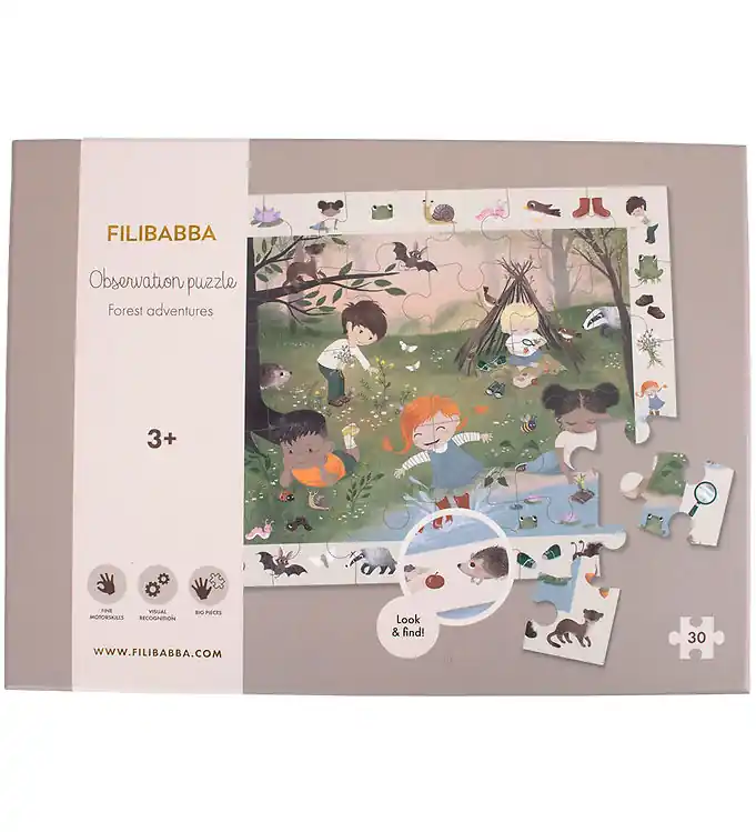 Filibabba Observatiepuzzel - 30 Bakstenen - Aan Sprookje I Bos Rechtstreeks Van De Fabrikant