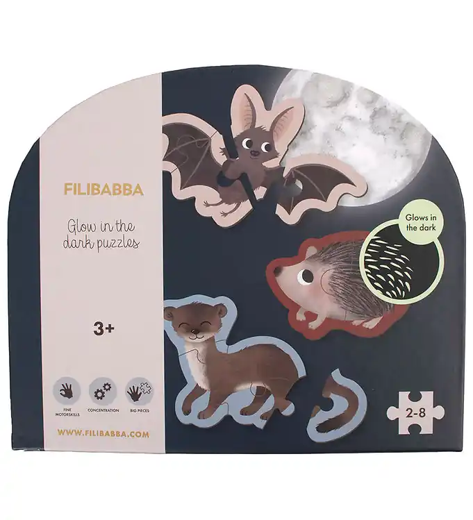 Betrouwbaar Filibabba Puzzel - Lichtgevend - 2-8 Bakstenen - Dieren van het