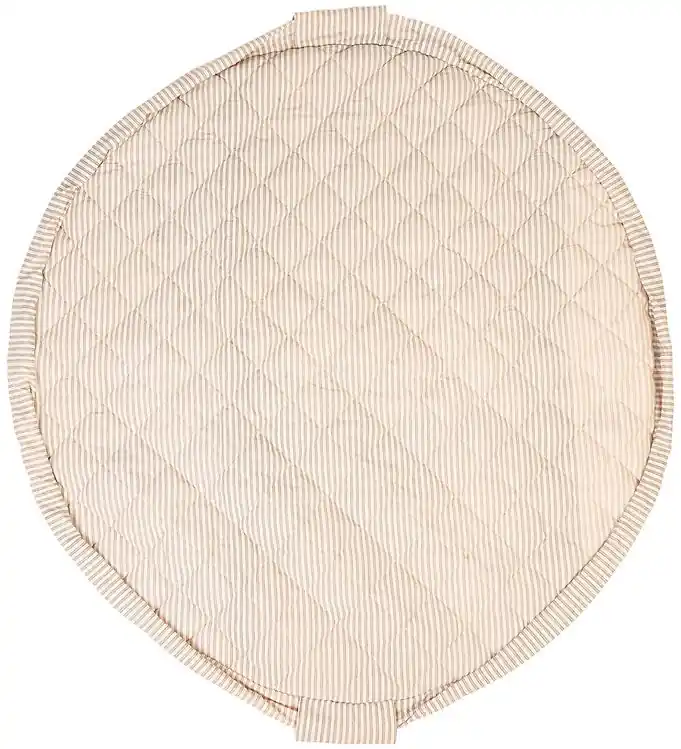 Play&Go Speelmat - Ø120 cm - Soft Organic - Strepen Blue Shop Nu