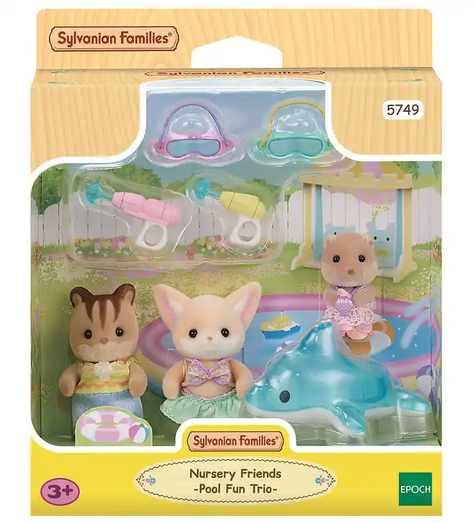 Flitsaanbieding Sylvanian Families - Kinderdagverblijfvriendjes - Zwembad Trio -