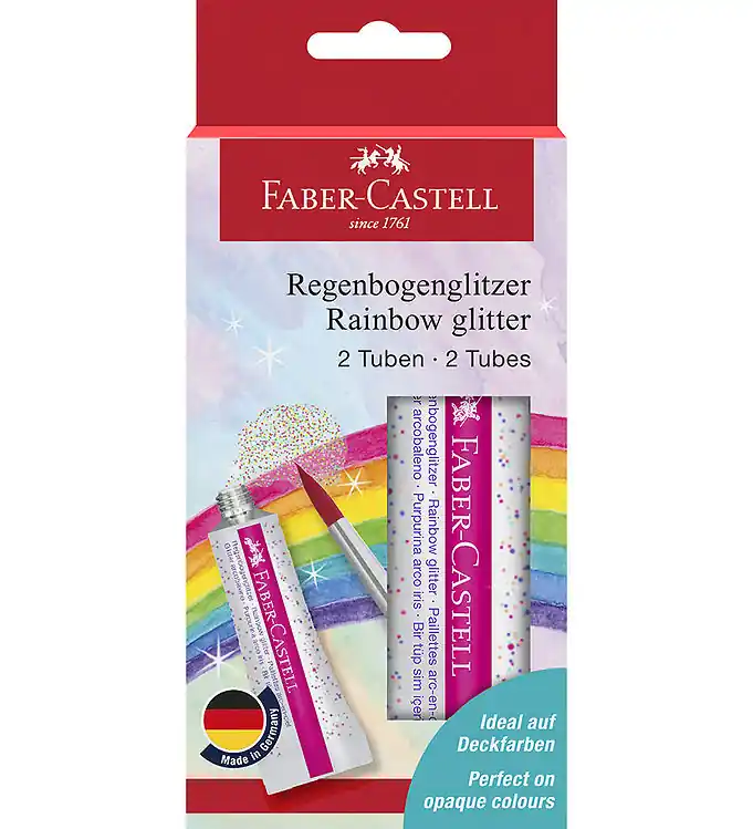 Faber-Castell Glitter Knollen - 2 st. - Rainbow Speciale Aanbieding