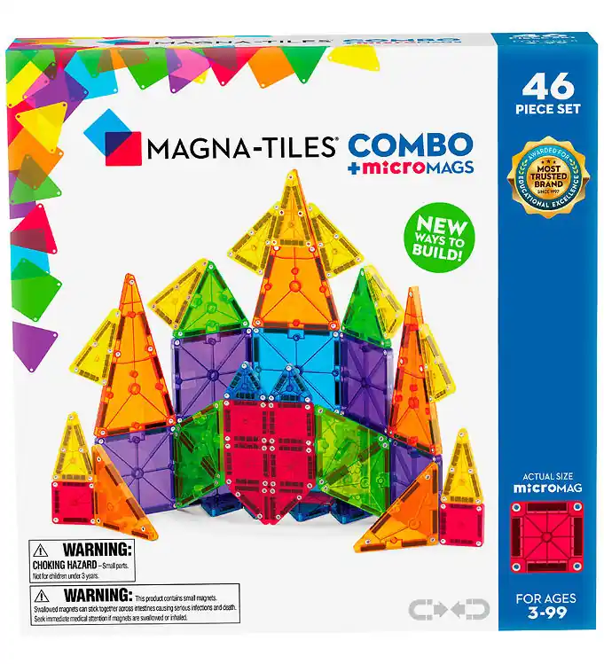 Magna-Tiles Magneetset - 46 Onderdelen - MicroMAGS & Combo Shop Nu