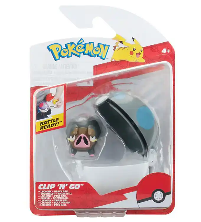 Hete Deal Pokémon Figuur - Clip N Go - Lechonk m. Zware bal