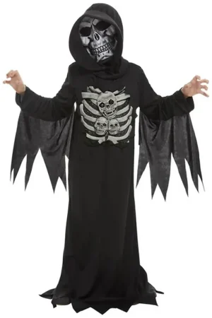 Exclusieve Aanbieding Smiffys Verkleedkleren - Skeleton Reaper - Zwart