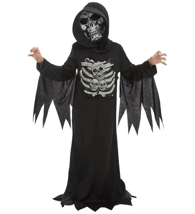 Exclusieve Aanbieding Smiffys Verkleedkleren - Skeleton Reaper - Zwart