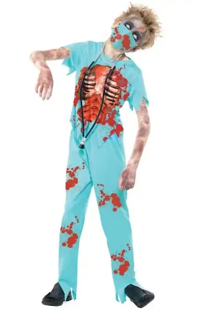 Betrouwbaar Smiffys Kostuum - Zombie Surgeon - Blauw