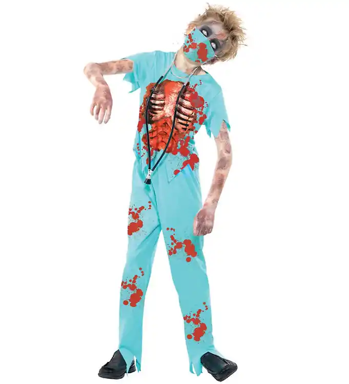 Betrouwbaar Smiffys Kostuum - Zombie Surgeon - Blauw