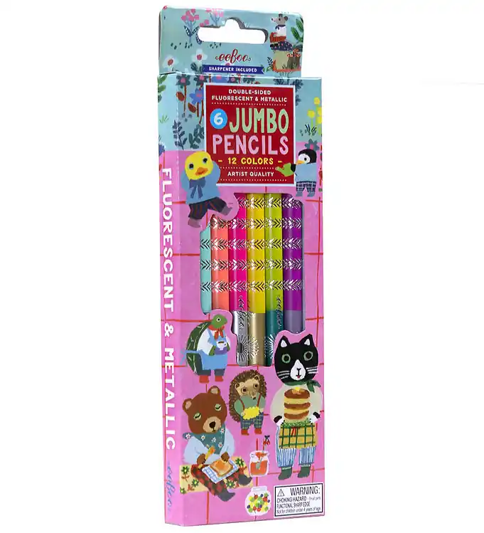 Weekendaanbieding Eeboo Kleurpotloden - 6 st. - Jumbo - Sweet Celebration