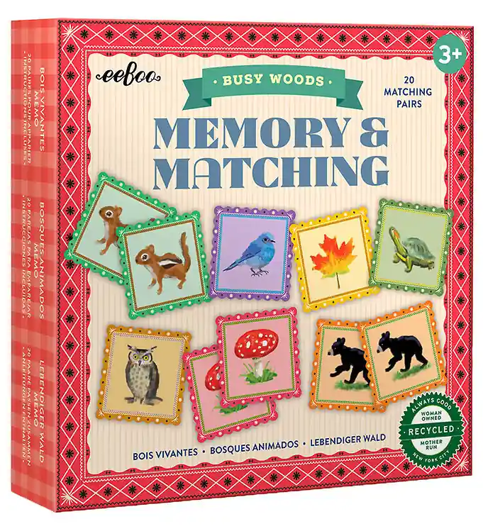Eeboo Spel - Memory Spel - Drukke bossen Gereduceerde Prijs
