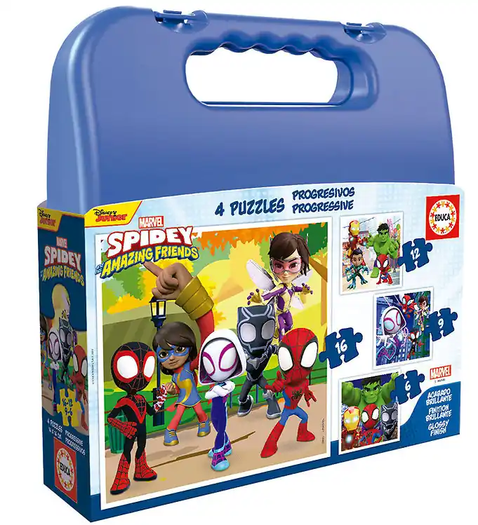 Educa Puzzel - 4 Verschillende - Spidey Eend Zijn Verbazingwekke Korting