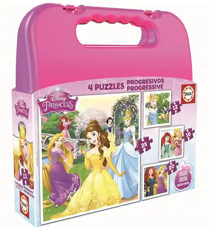 Rechtstreeks Van De Fabrikant Educa Puzzel - 4 Verschillende - Disney Princess