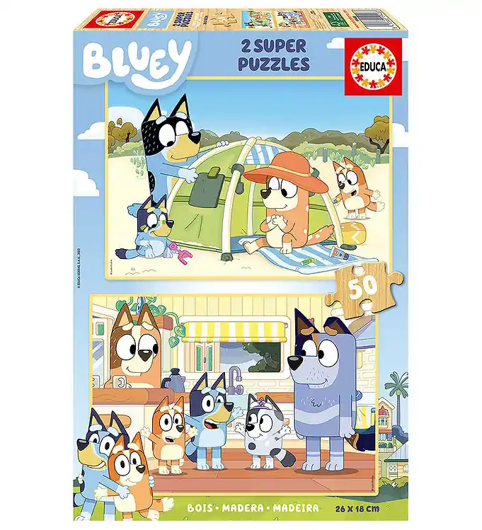 Lage Prijs Educa Puzzel - 2x50 Bakstenen - Bluey