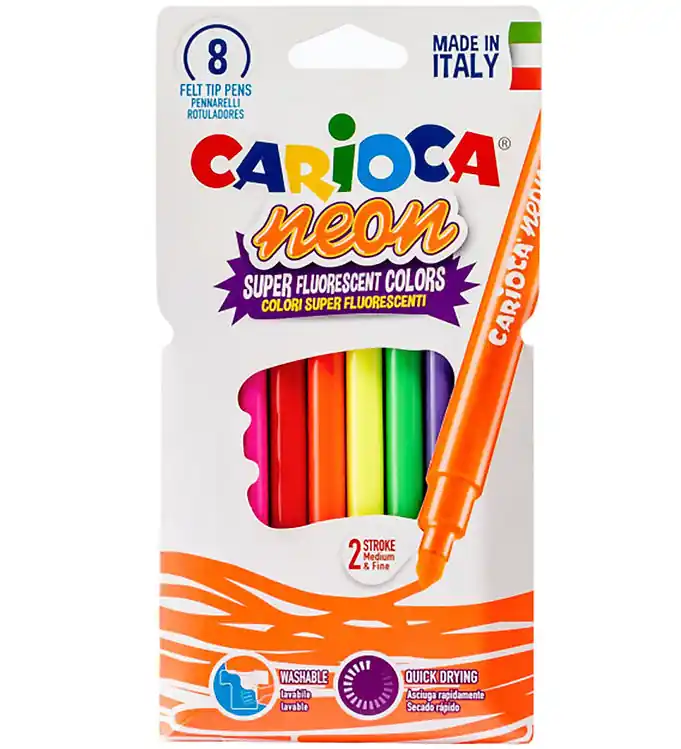 Speciale Aanbieding Carioca Markers - 8 stk - Neon