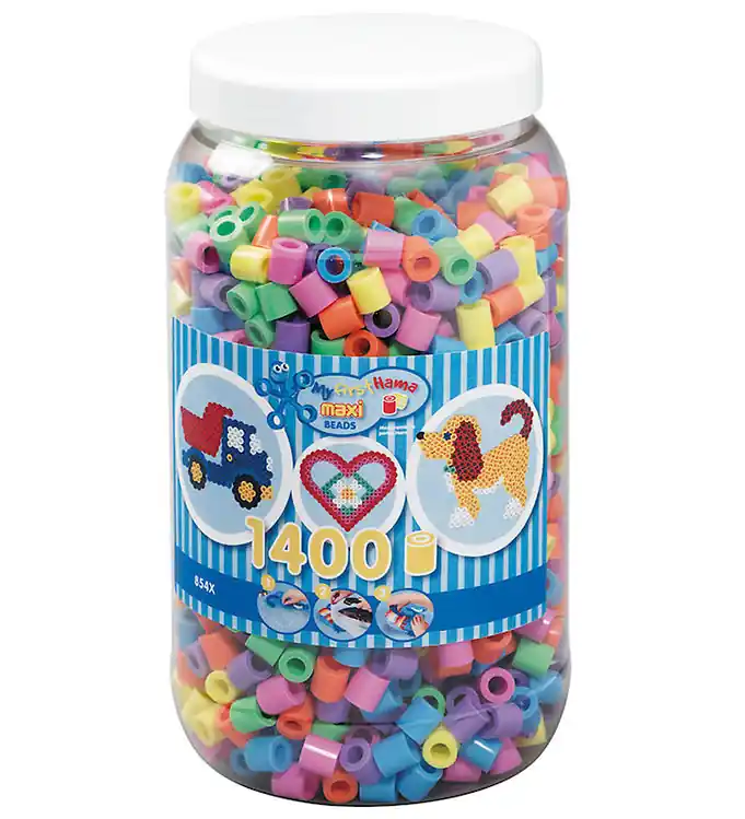 Beperkte Voorraad Hama Maxi Kralen - 1400 stk - Pastel Mix