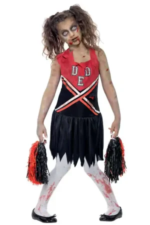 Beperkte Voorraad Smiffys Kostuum - Zombie Cheerleader - Zoet/zwart