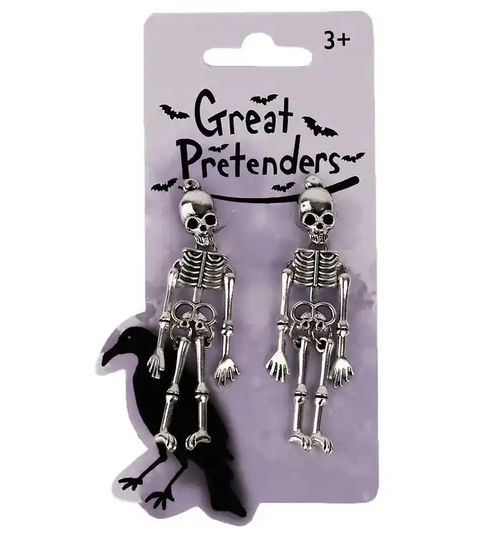 Great Pretenders Oorclips - Spooke Scary Skelet Alleen Vandaag