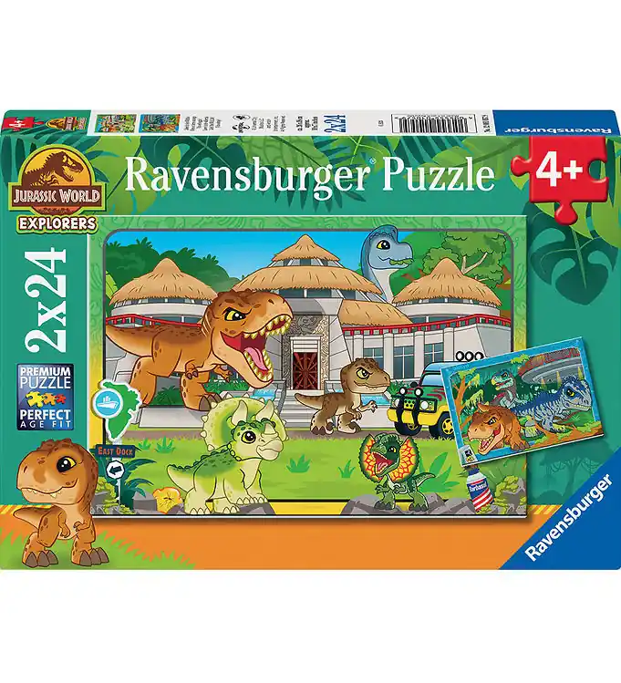 Koop Vandaag Ravensburger Puzzel - 2x24 Bakstenen - Jurassic World-ontdekking